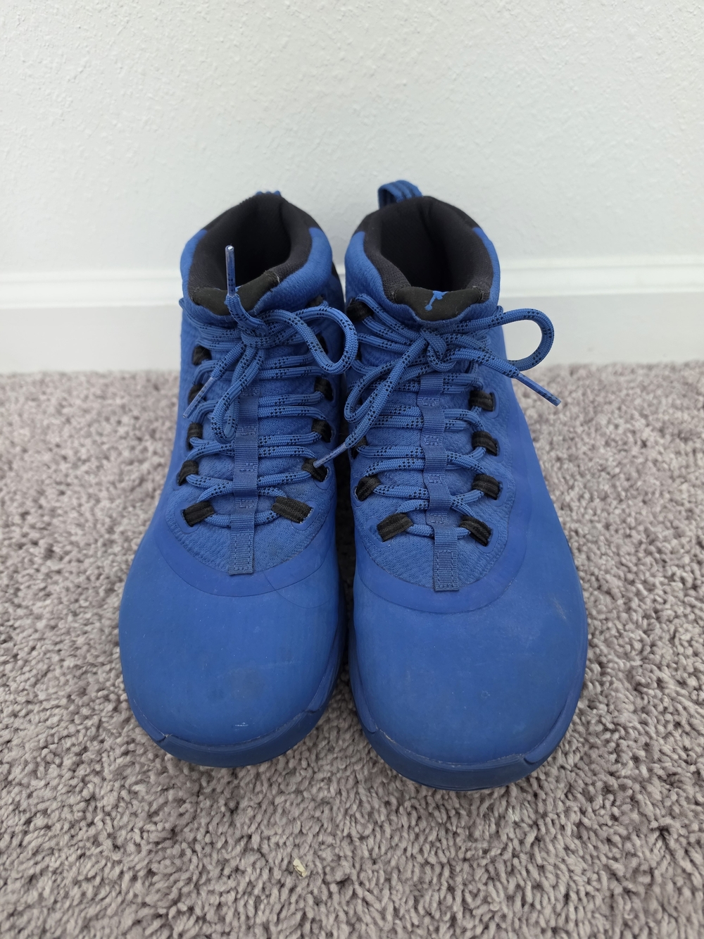 Jordan Men's High-Top Athletic Sneakers in Blue and Black